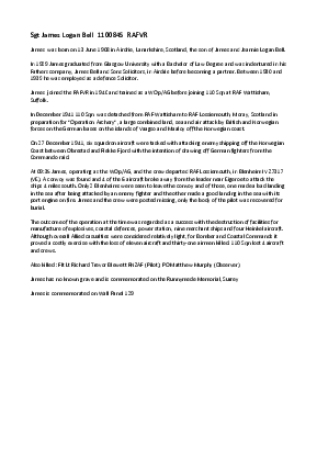 A preview of a PDF biography for Bell, James Logan